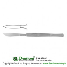 Dissecting Knife / Opreating Knife With Metal Handle Stainless Steel, 15 cm - 6" Blade Size 27 mm